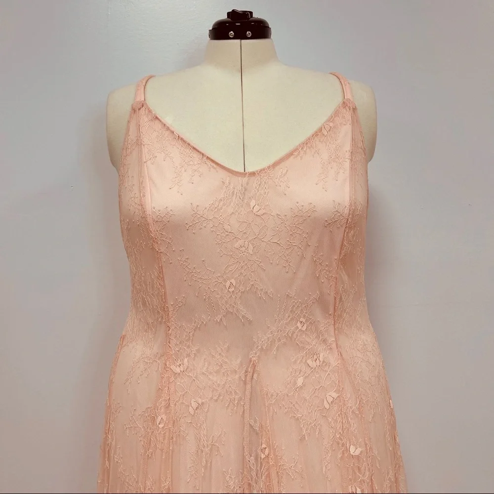 TORRID Romantic Peach Lace Trapeze Midi Dress 3X - Picture 4 of 10